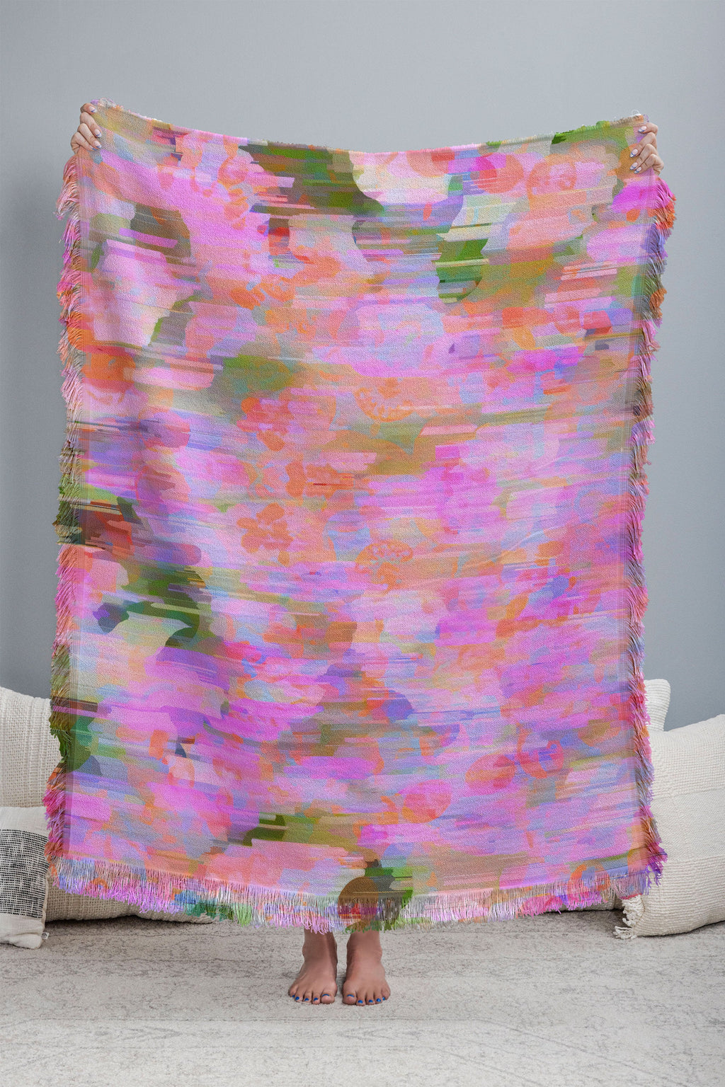 83 Oranges Pink Haze Throw Blanket