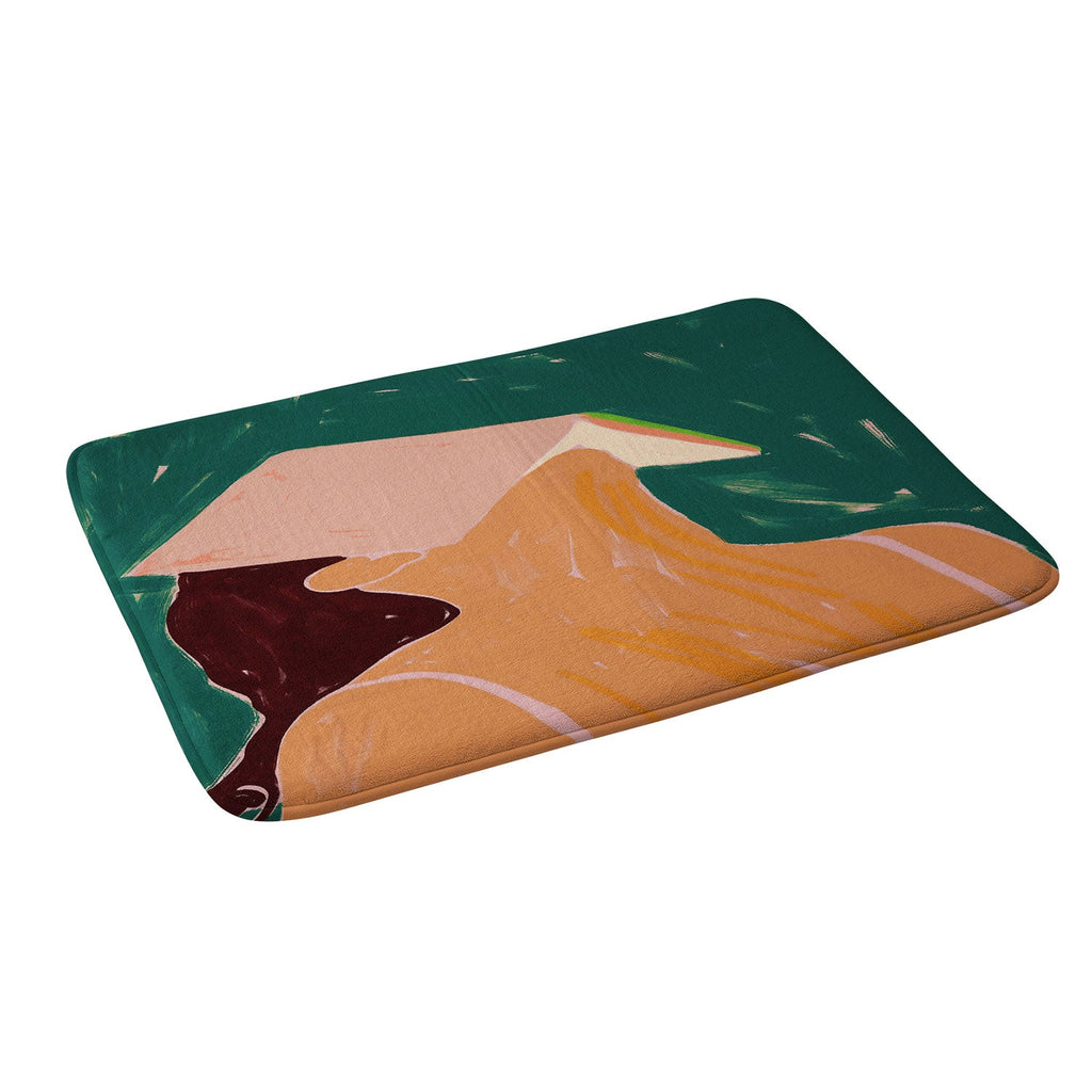 83 Oranges Reading Between The Lines Memory Foam Bath Mat