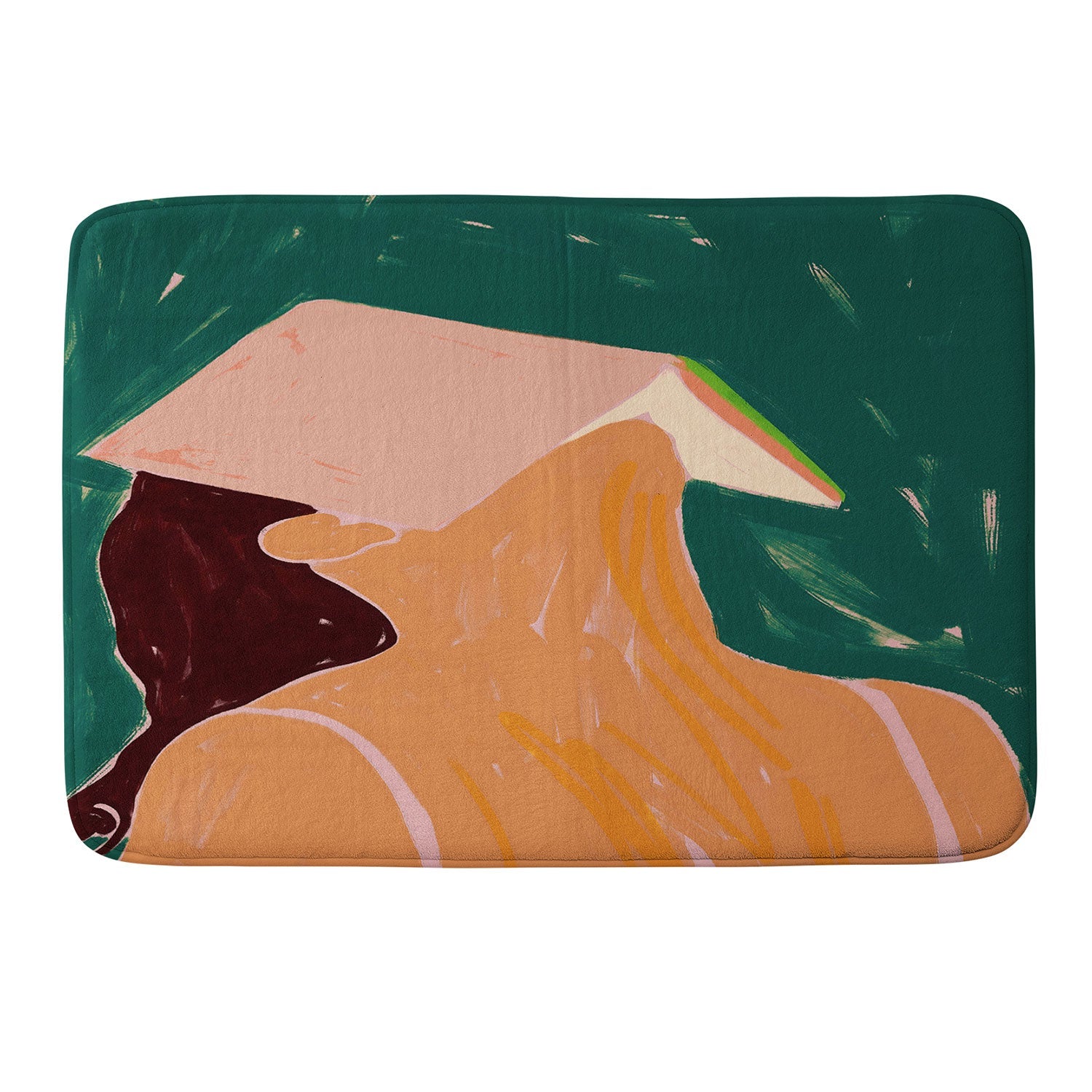 83 Oranges Reading Between The Lines Memory Foam Bath Mat