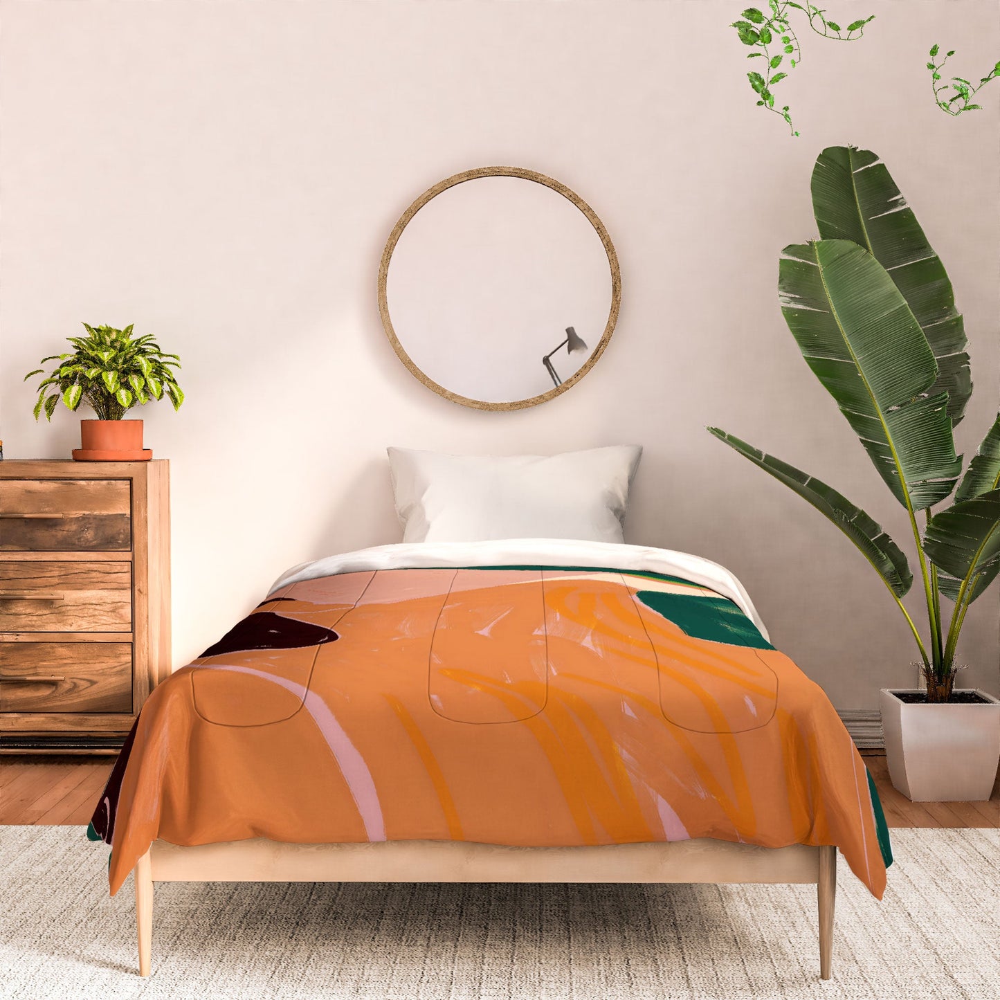 83 Oranges Reading Between The Lines Comforter