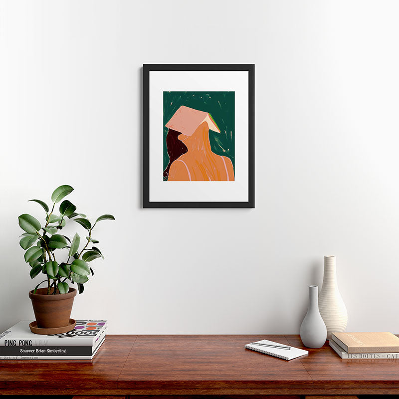83 Oranges Reading Between The Lines Framed Art Print