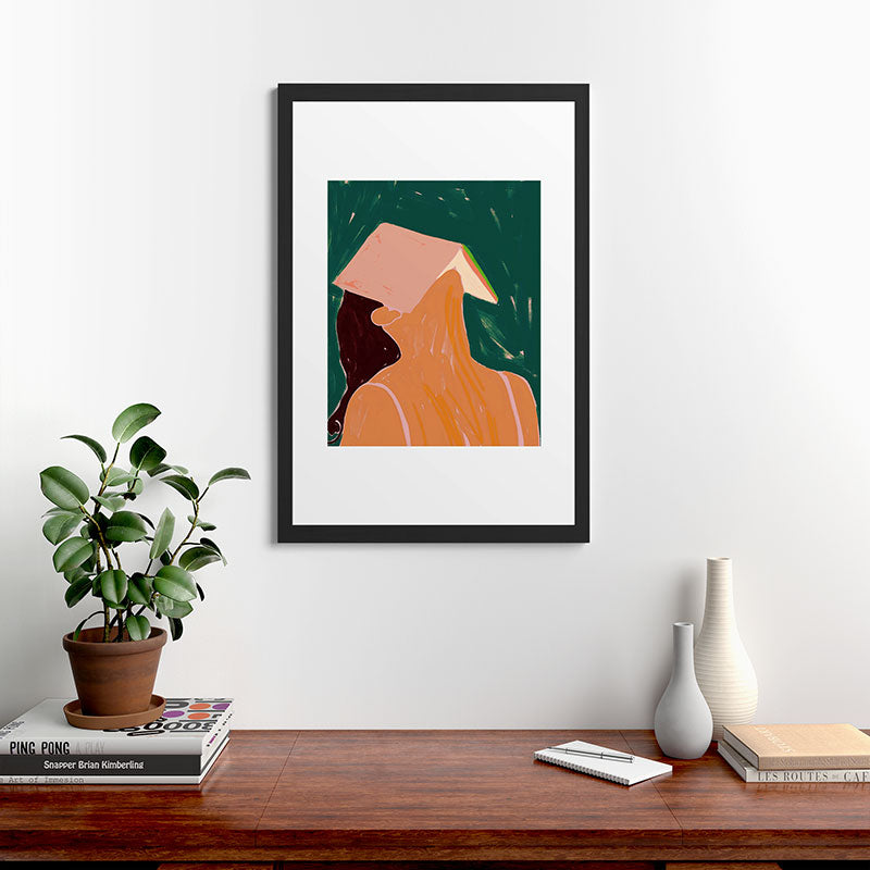 83 Oranges Reading Between The Lines Framed Art Print