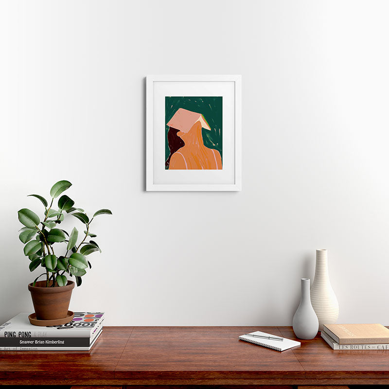 83 Oranges Reading Between The Lines Framed Art Print