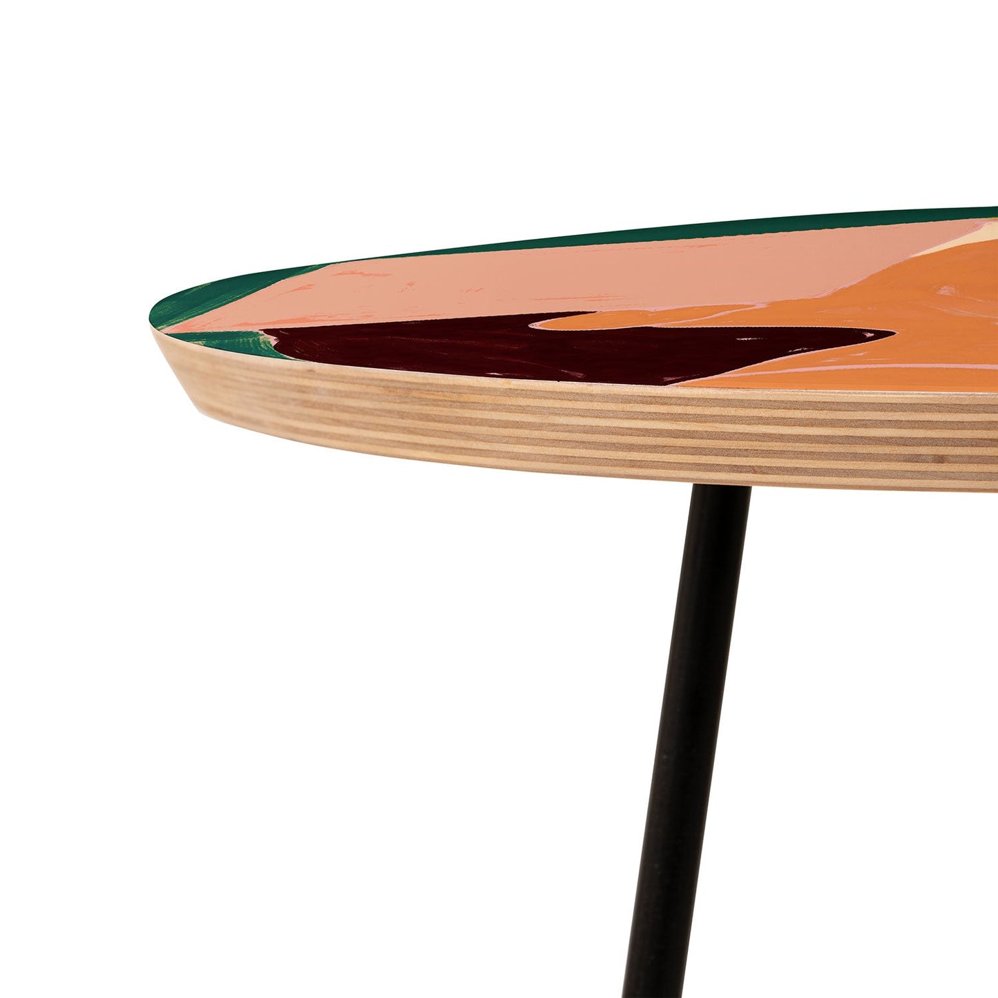 83 Oranges Reading Between The Lines Round Side Table