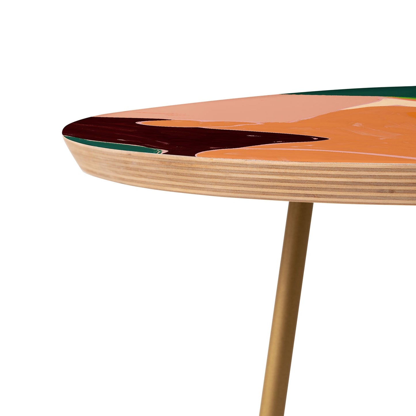 83 Oranges Reading Between The Lines Round Side Table