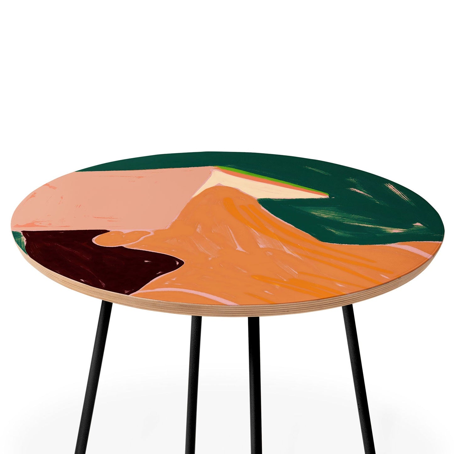 83 Oranges Reading Between The Lines Round Side Table