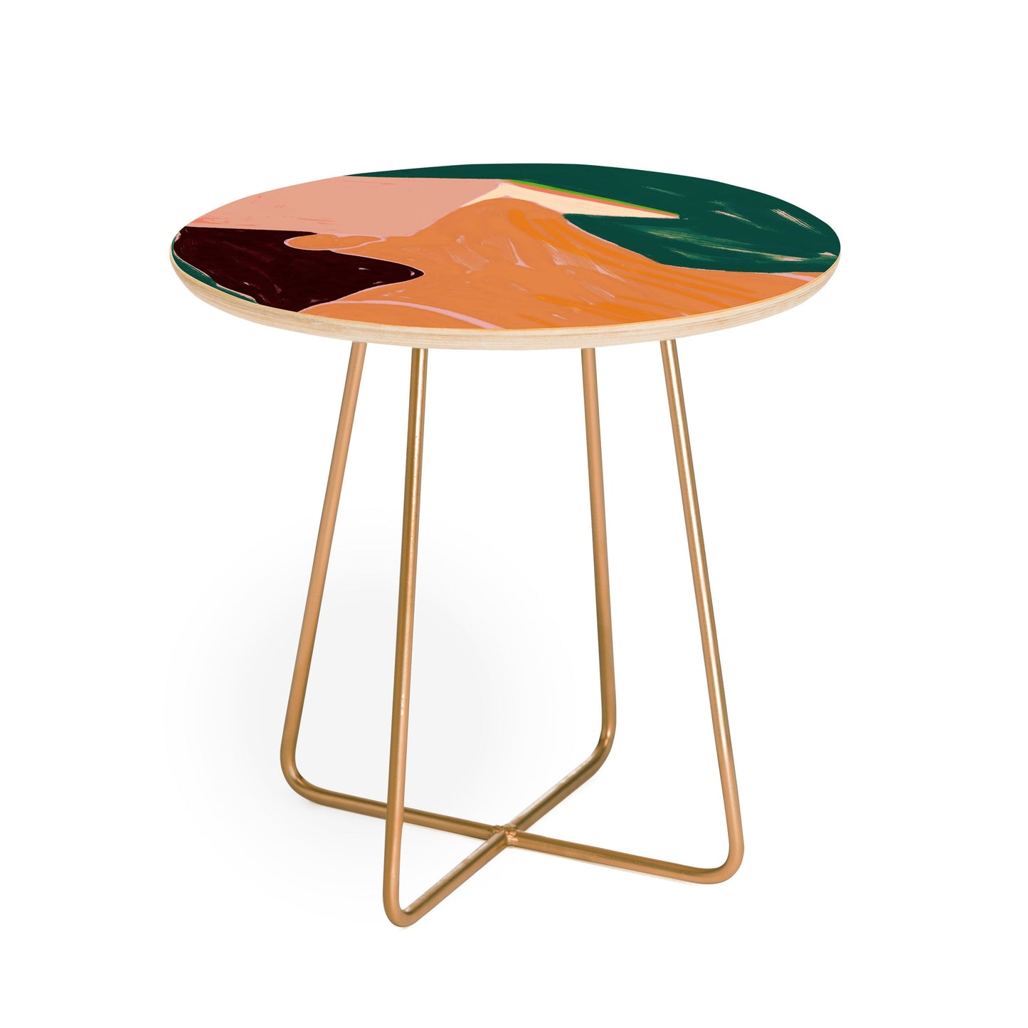 83 Oranges Reading Between The Lines Round Side Table