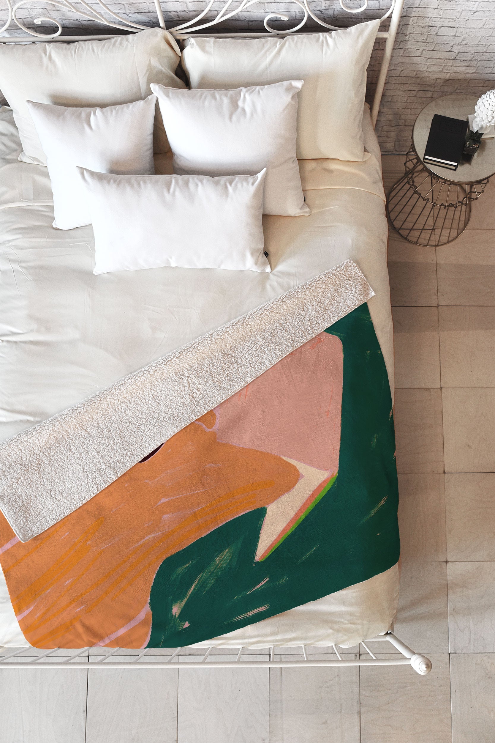 83 Oranges Reading Between The Lines Fleece Throw Blanket