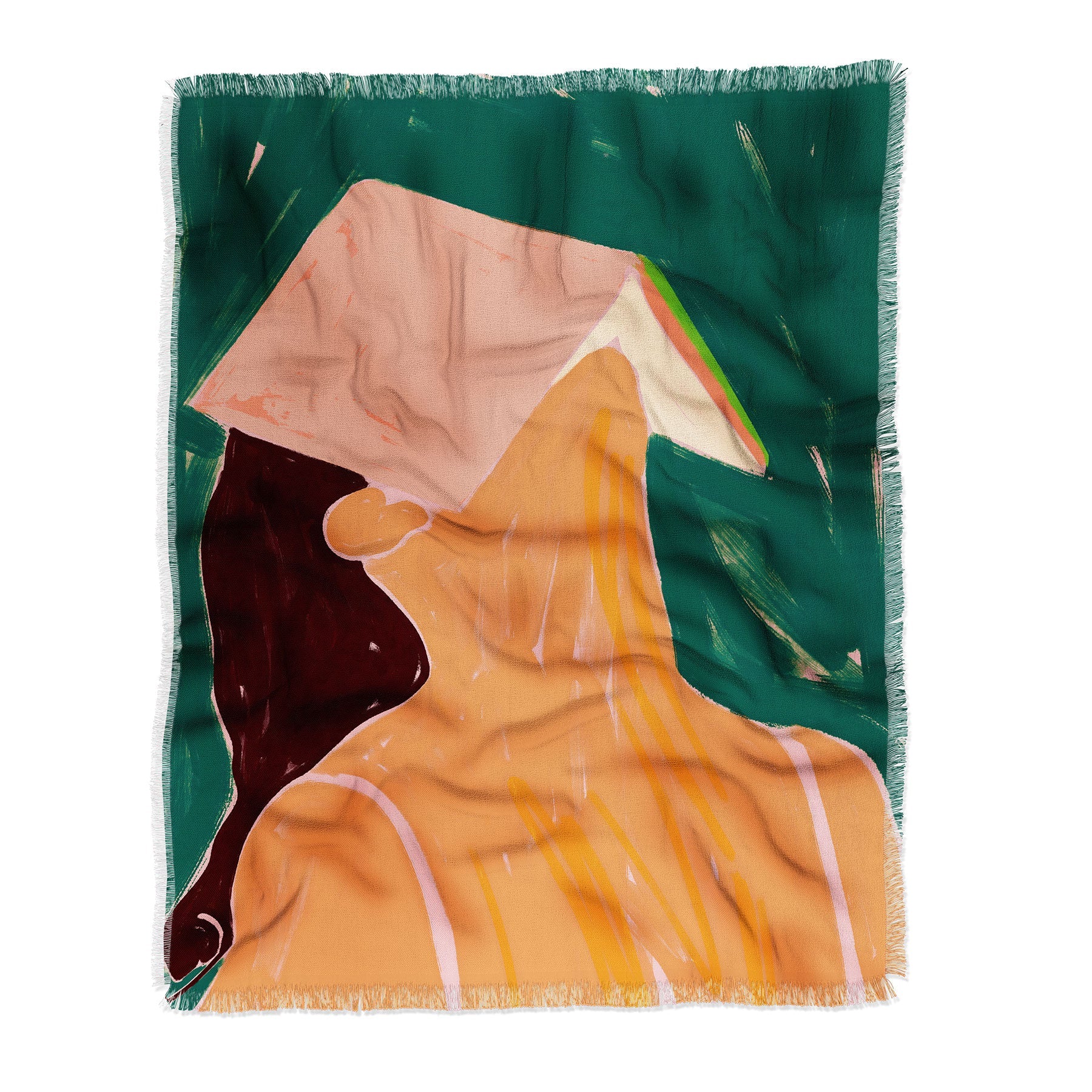 83 Oranges Reading Between The Lines Throw Blanket