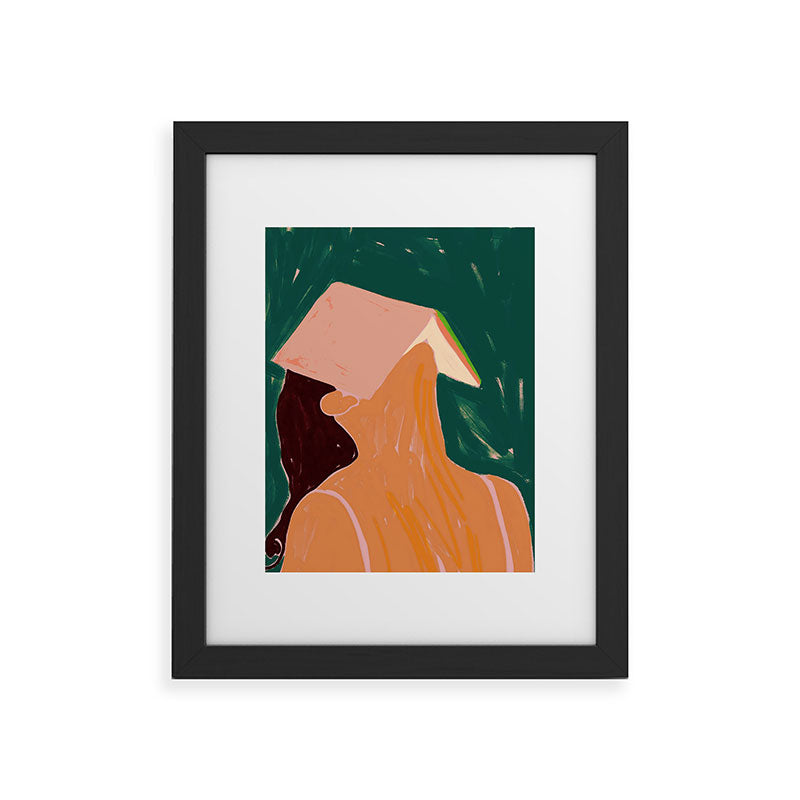 83 Oranges Reading Between The Lines Framed Art Print