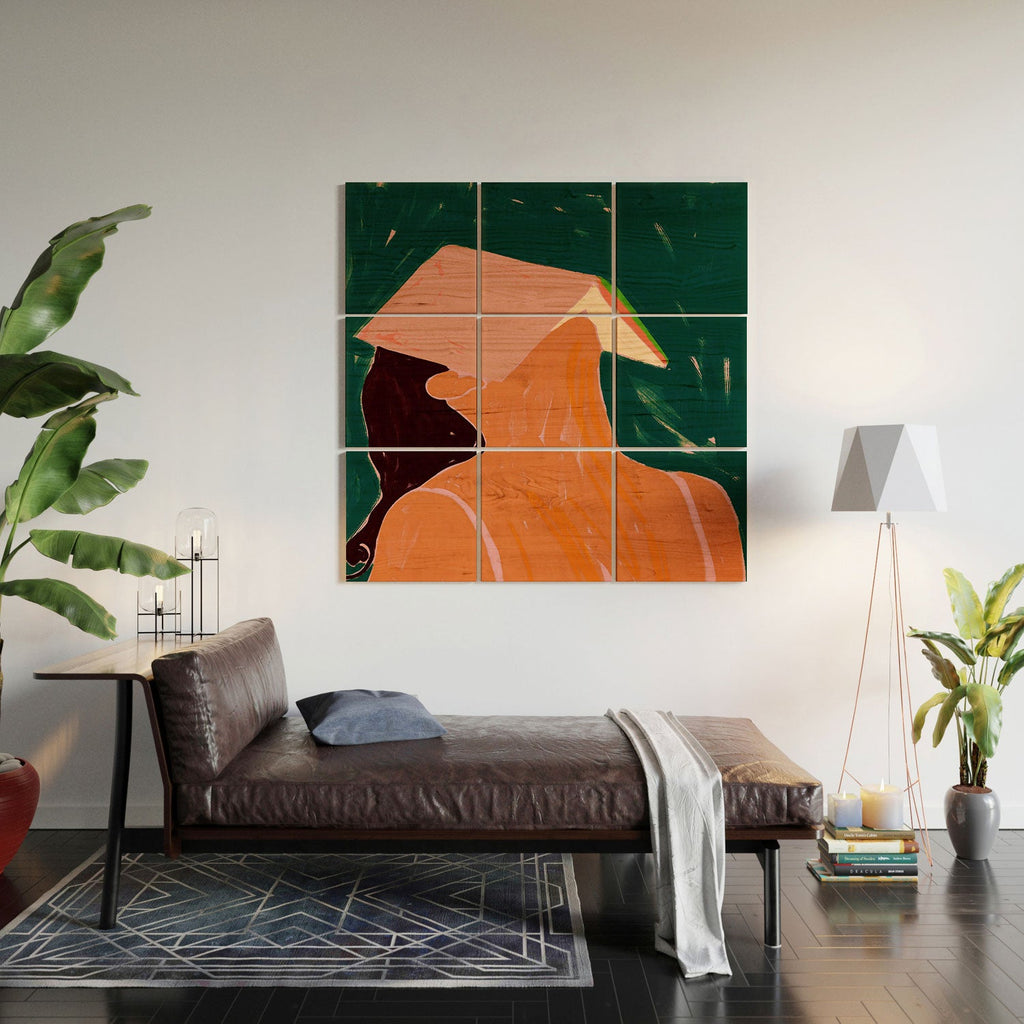 83 Oranges Reading Between The Lines Wood Wall Mural
