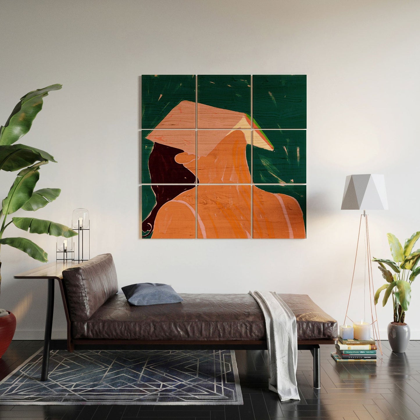 83 Oranges Reading Between The Lines Wood Wall Mural