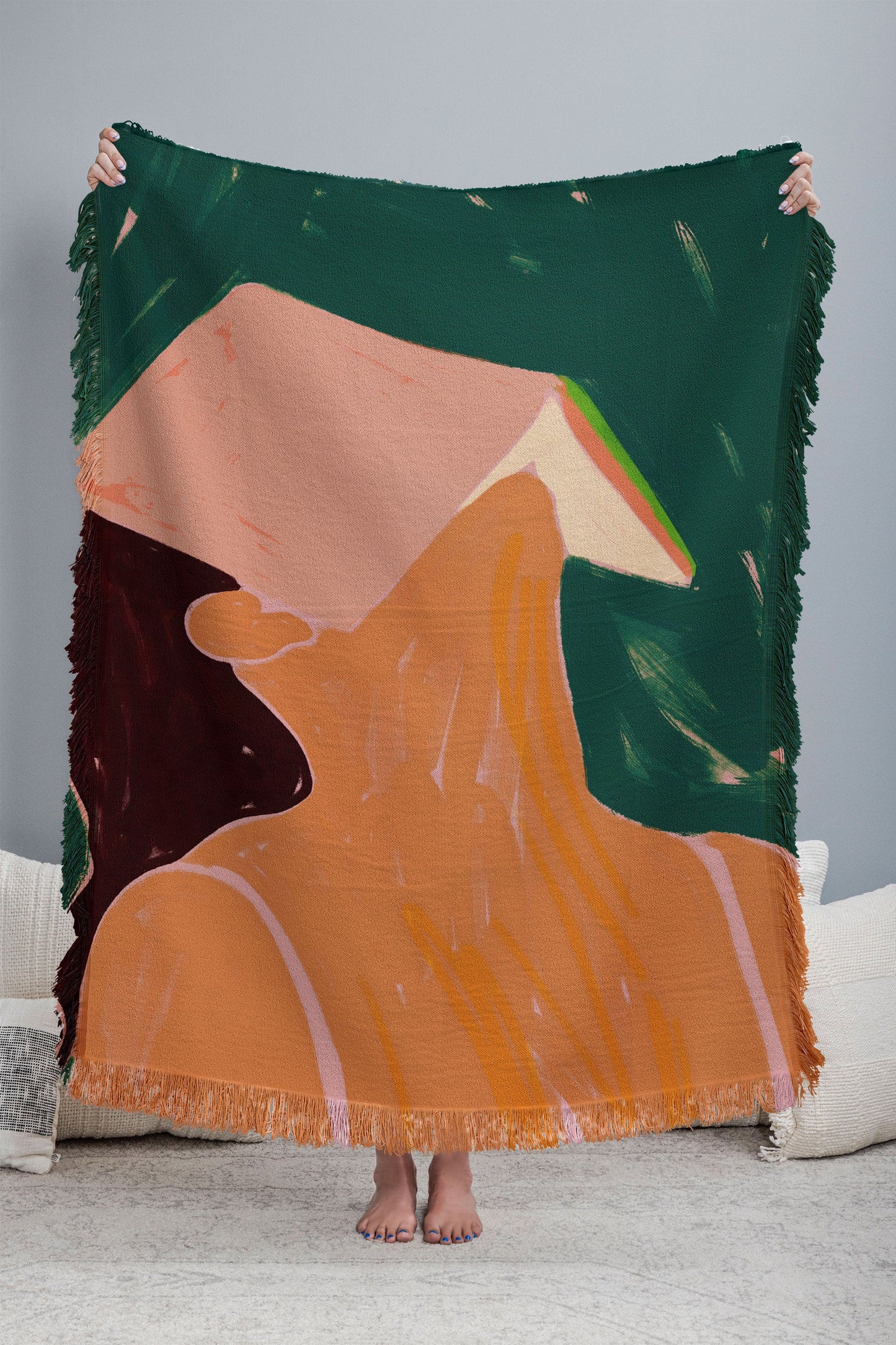 83 Oranges Reading Between The Lines Throw Blanket