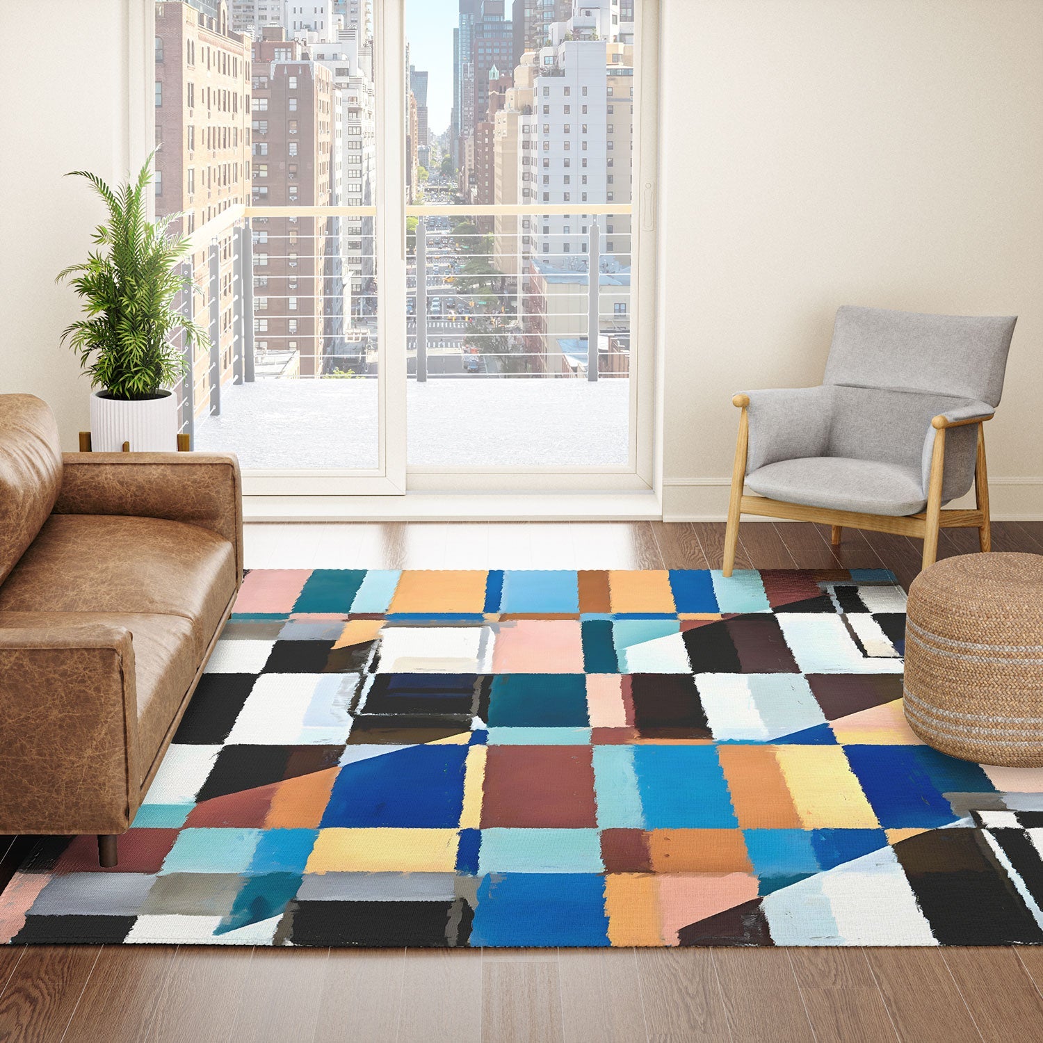 83 Oranges Scandinavian Earth Area Rug