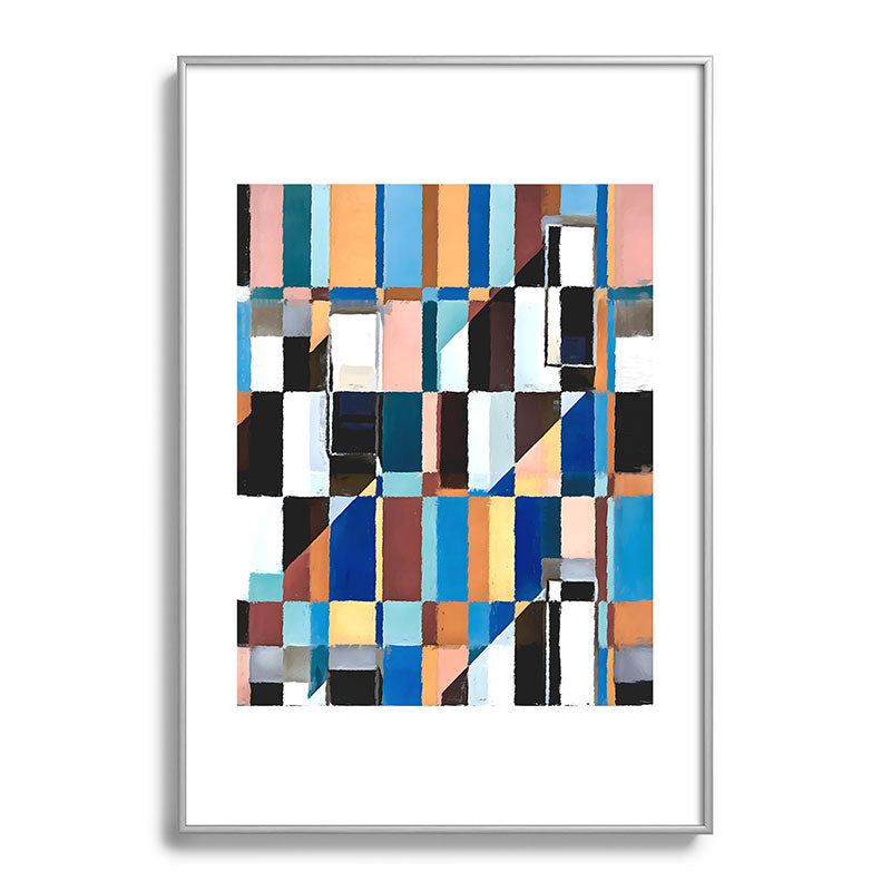 83 Oranges Scandinavian Earth Metal Framed Art Print