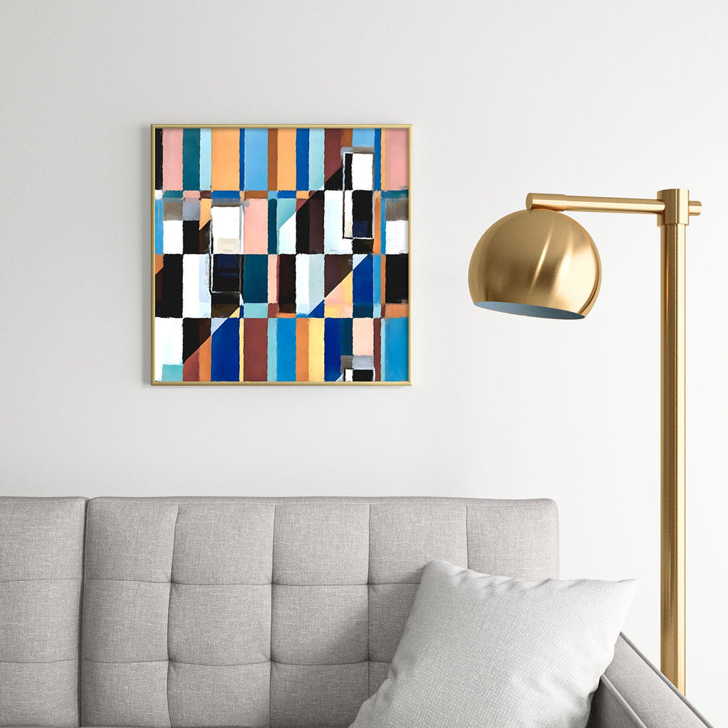 83 Oranges Scandinavian Earth Square Metal Framed Art Print
