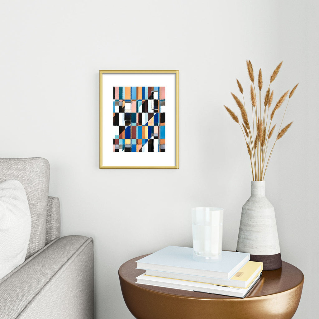 83 Oranges Scandinavian Earth Metal Framed Art Print