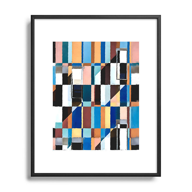 83 Oranges Scandinavian Earth Metal Framed Art Print