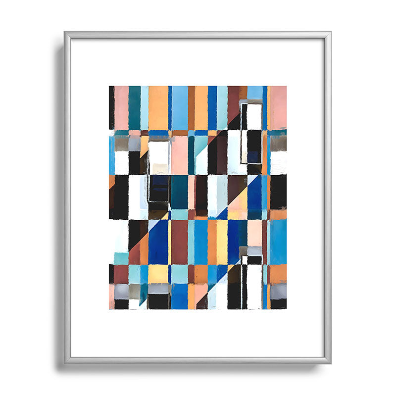 83 Oranges Scandinavian Earth Metal Framed Art Print