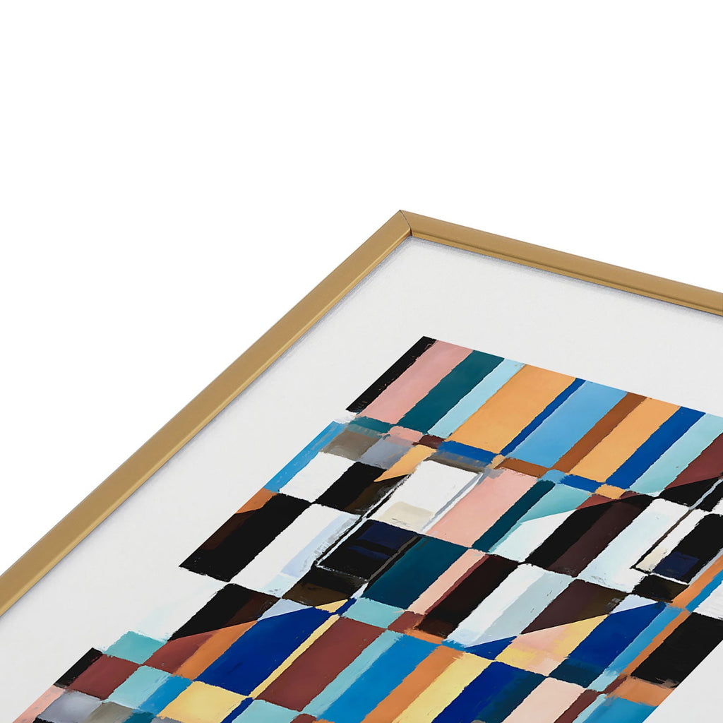 83 Oranges Scandinavian Earth Metal Framed Art Print