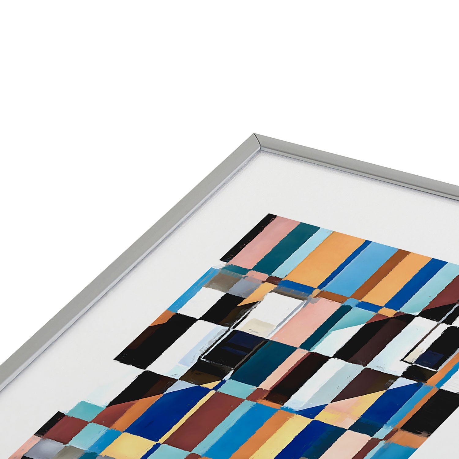 83 Oranges Scandinavian Earth Metal Framed Art Print
