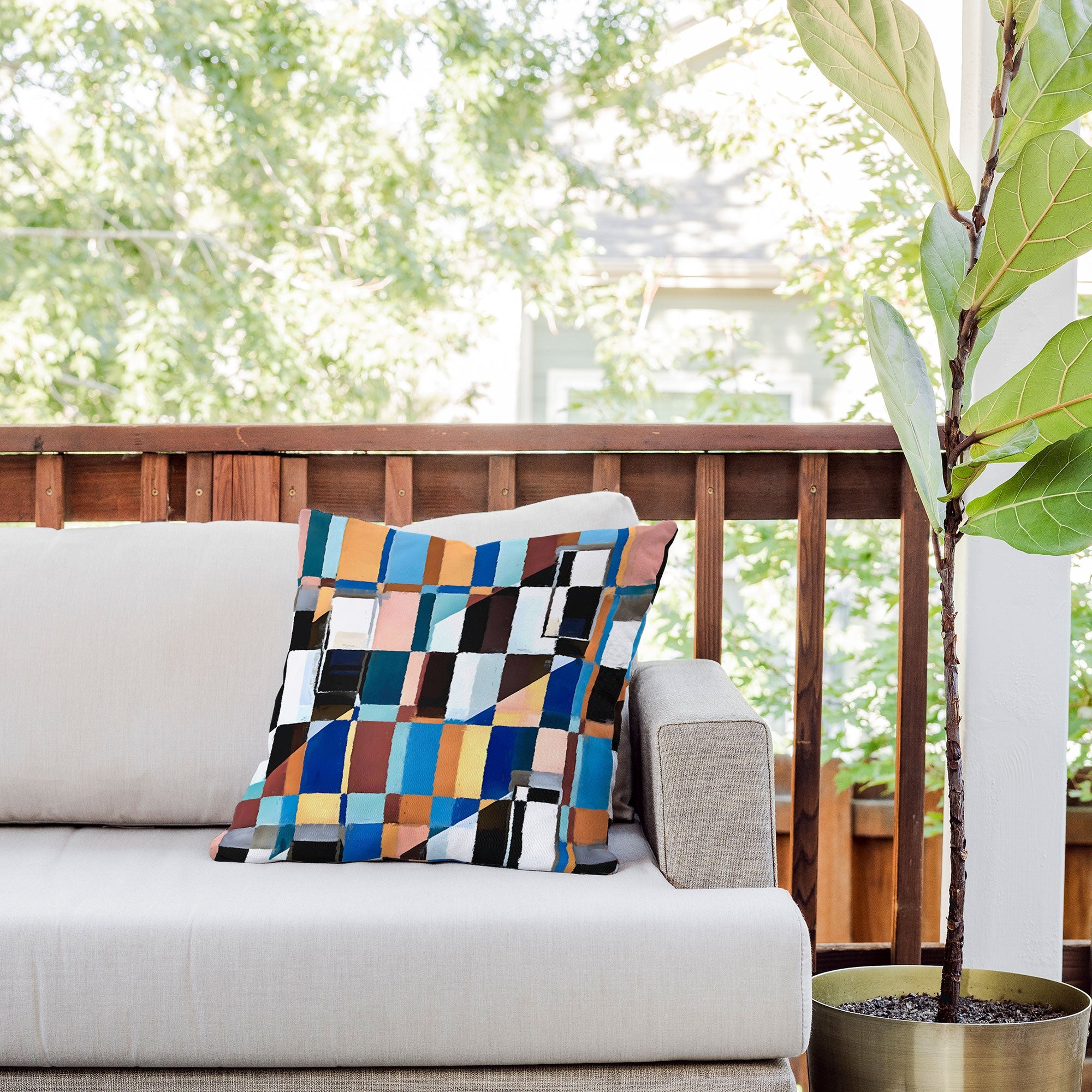 83 Oranges Scandinavian Earth Outdoor Throw Pillow