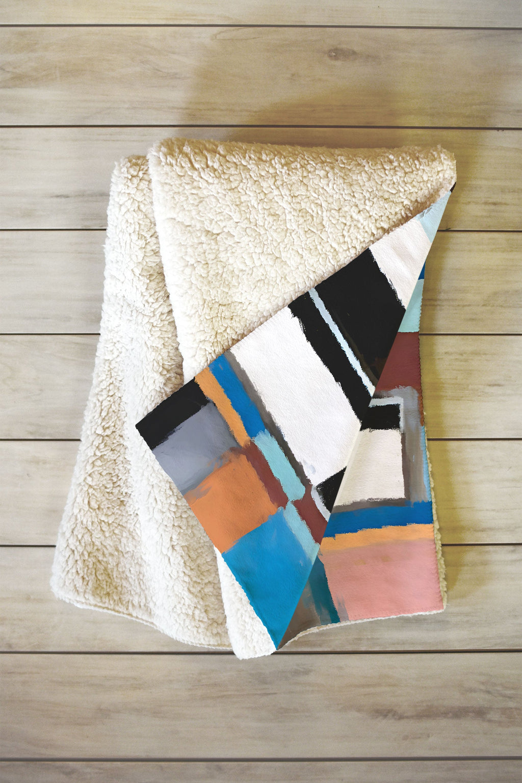 83 Oranges Scandinavian Earth Fleece Throw Blanket