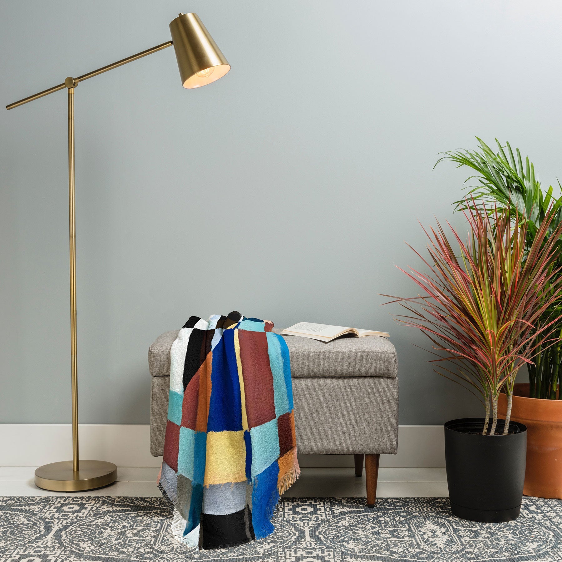 83 Oranges Scandinavian Earth Throw Blanket