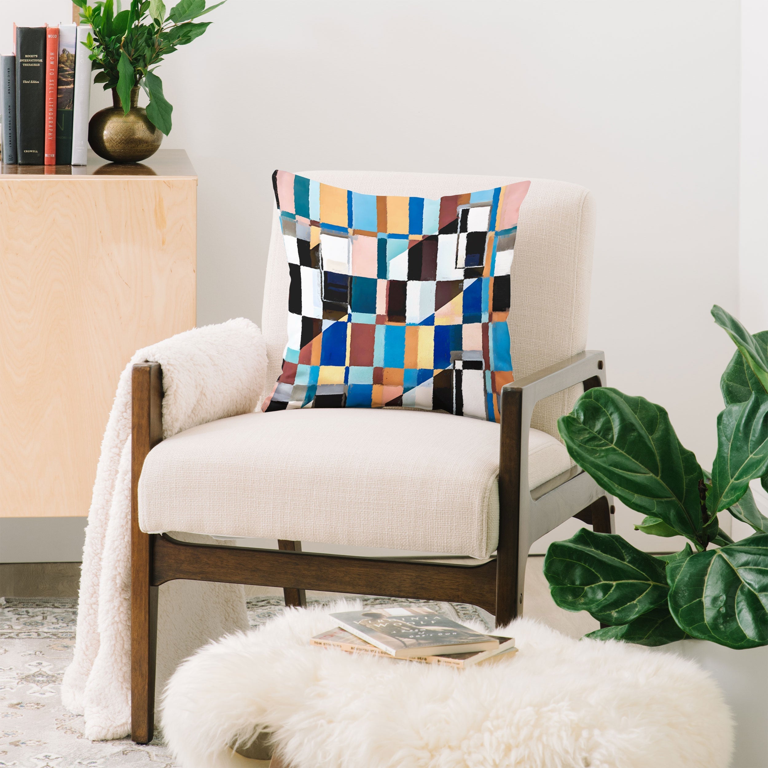83 Oranges Scandinavian Earth Throw Pillow