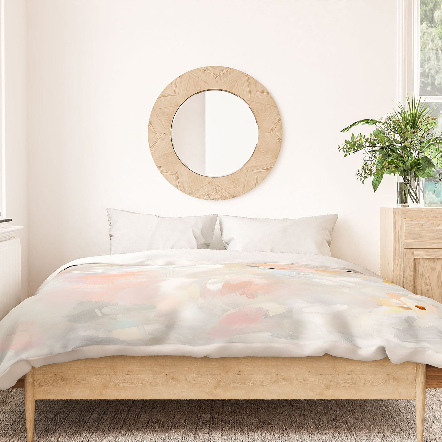 83 Oranges Sky After The Rain Duvet Cover