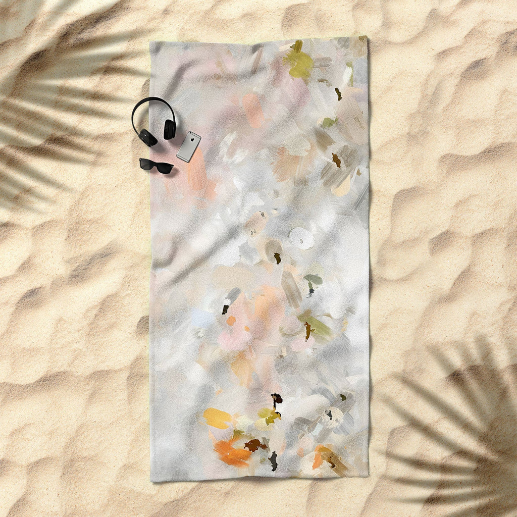 83 Oranges Sky After The Rain Beach Towel