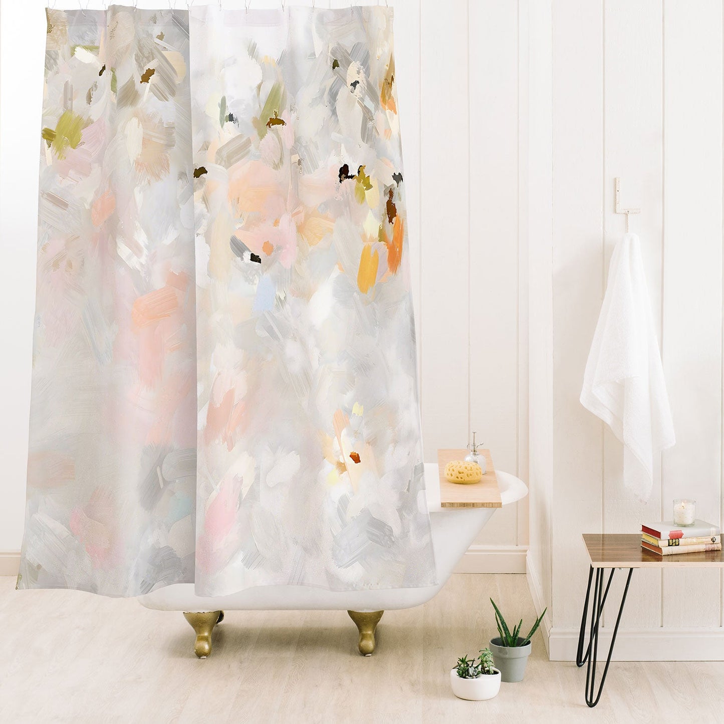 83 Oranges Sky After The Rain Shower Curtain