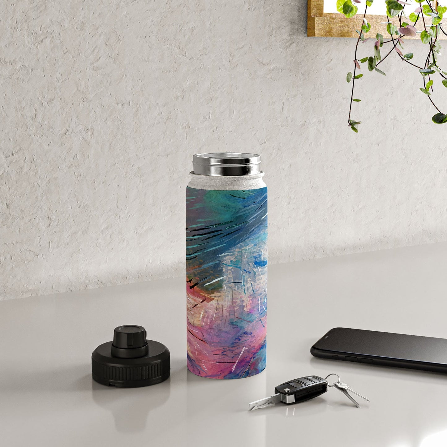 83 Oranges Soul Driven Abstraction Water Bottle
