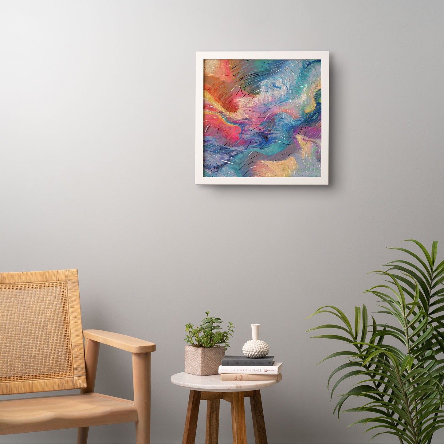 83 Oranges Soul Driven Abstraction Framed Wall Art