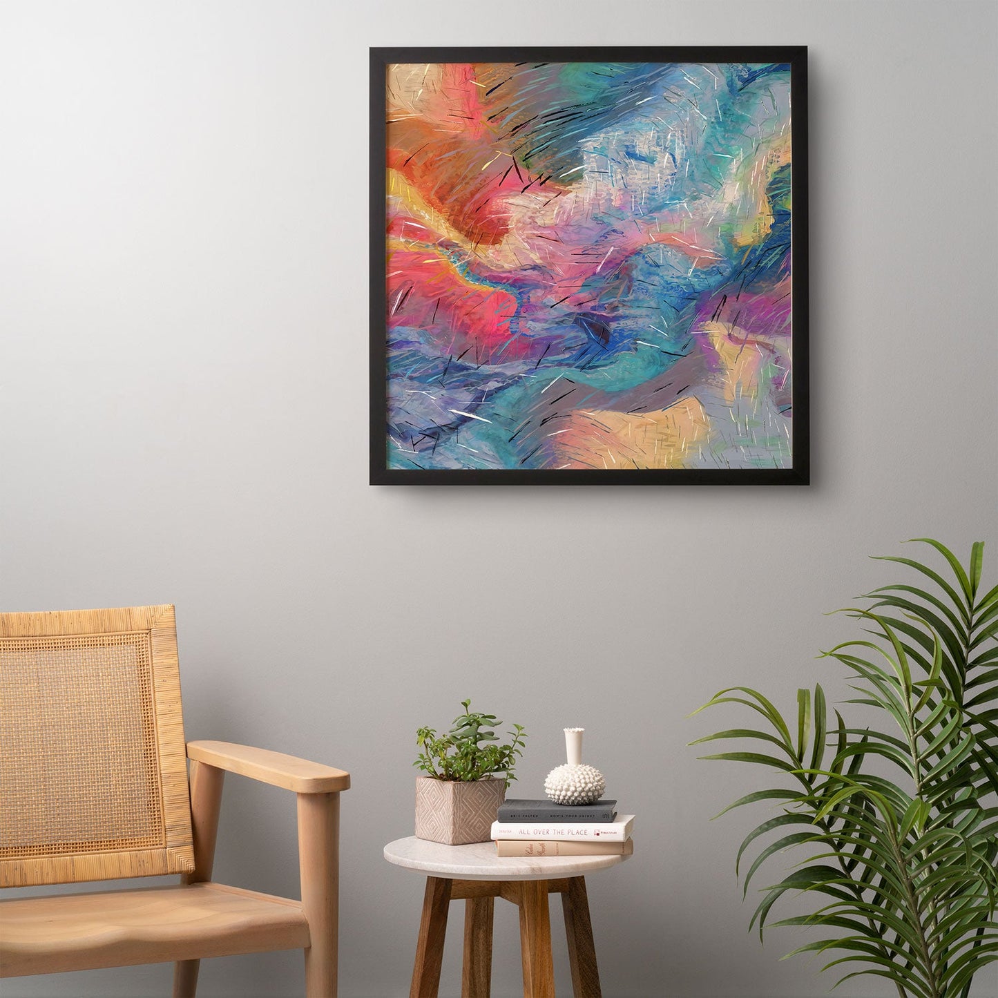 83 Oranges Soul Driven Abstraction Framed Wall Art