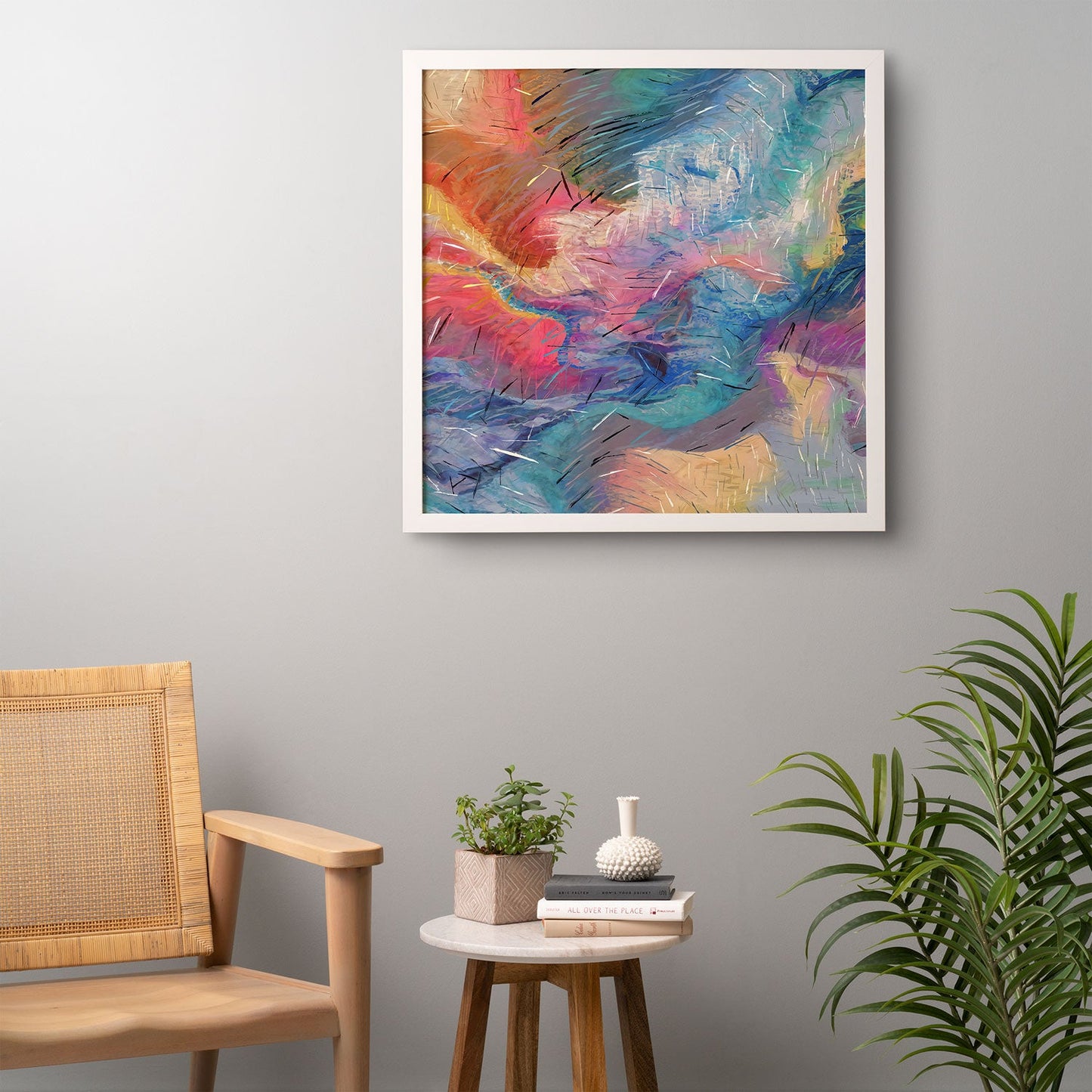 83 Oranges Soul Driven Abstraction Framed Wall Art
