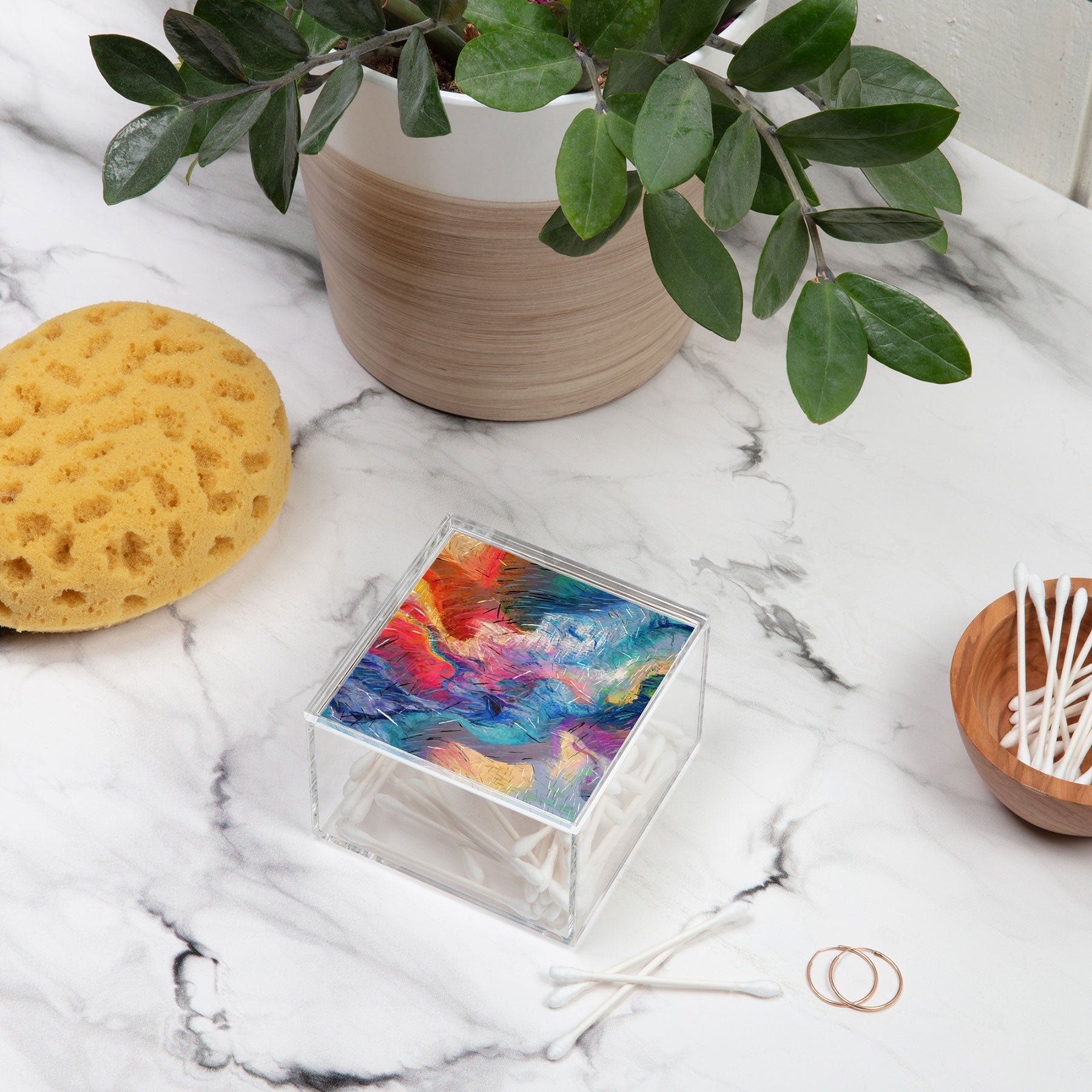 83 Oranges Soul Driven Abstraction Acrylic Box