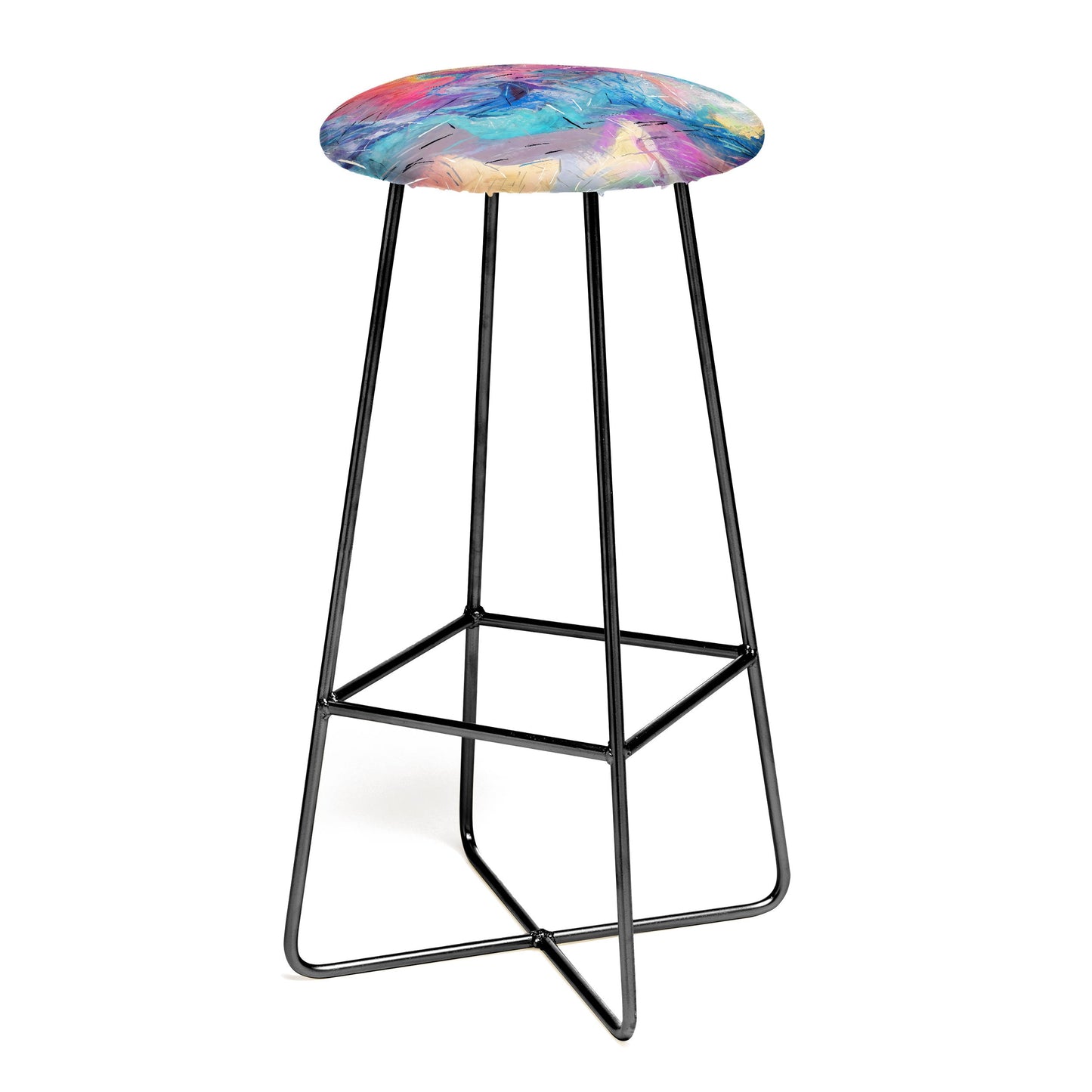 83 Oranges Soul Driven Abstraction Bar Stool