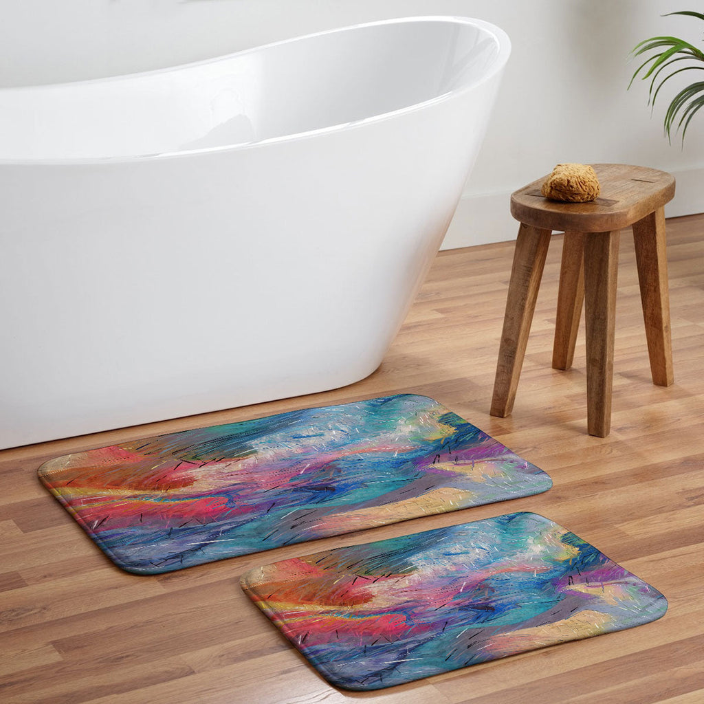 83 Oranges Soul Driven Abstraction Memory Foam Bath Mat