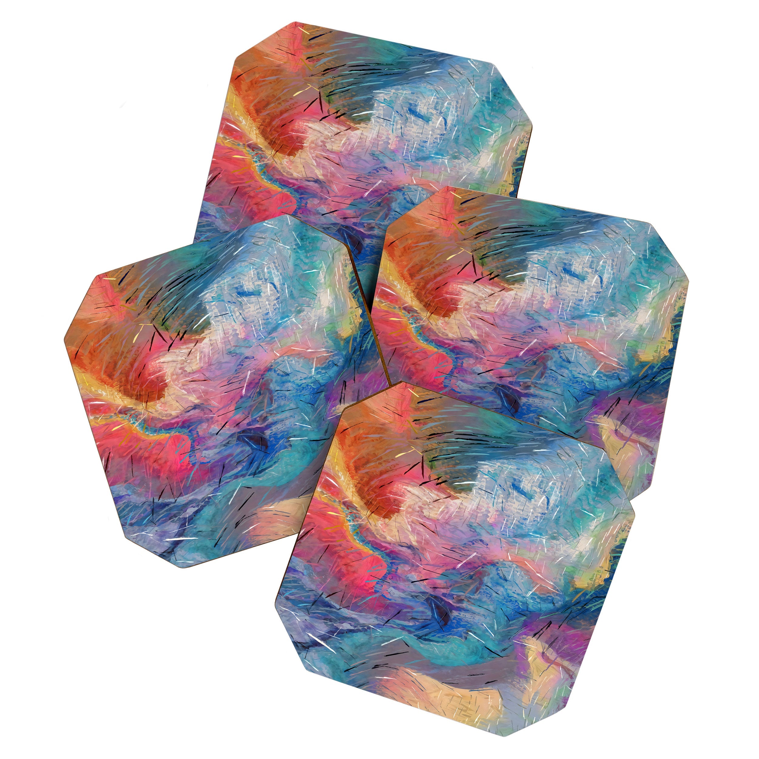 83 Oranges Soul Driven Abstraction Coaster Set