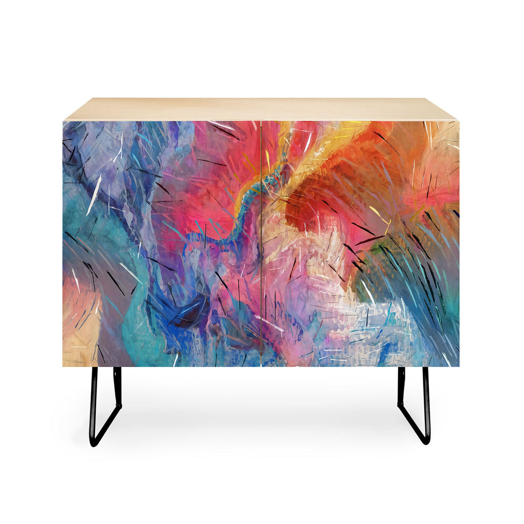 83 Oranges Soul Driven Abstraction Credenza