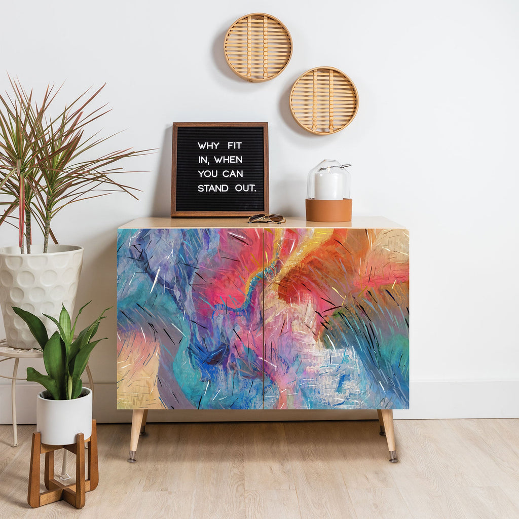 83 Oranges Soul Driven Abstraction Credenza