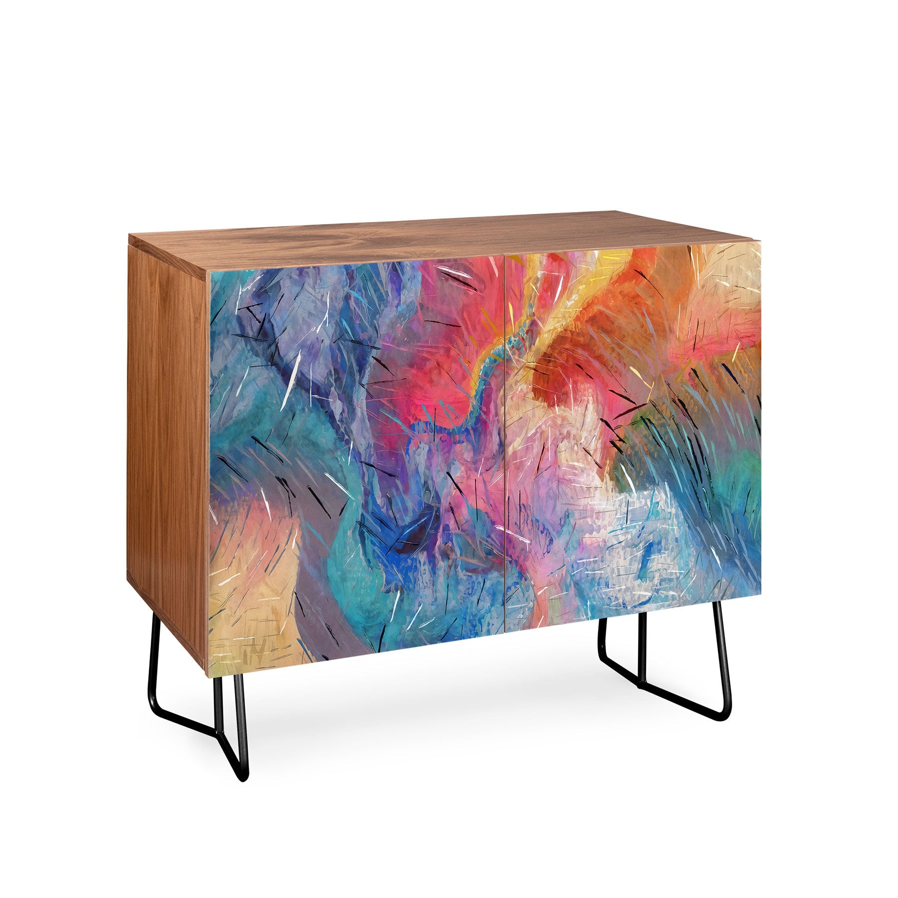 83 Oranges Soul Driven Abstraction Credenza