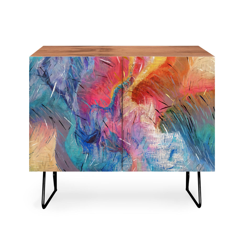 83 Oranges Soul Driven Abstraction Credenza
