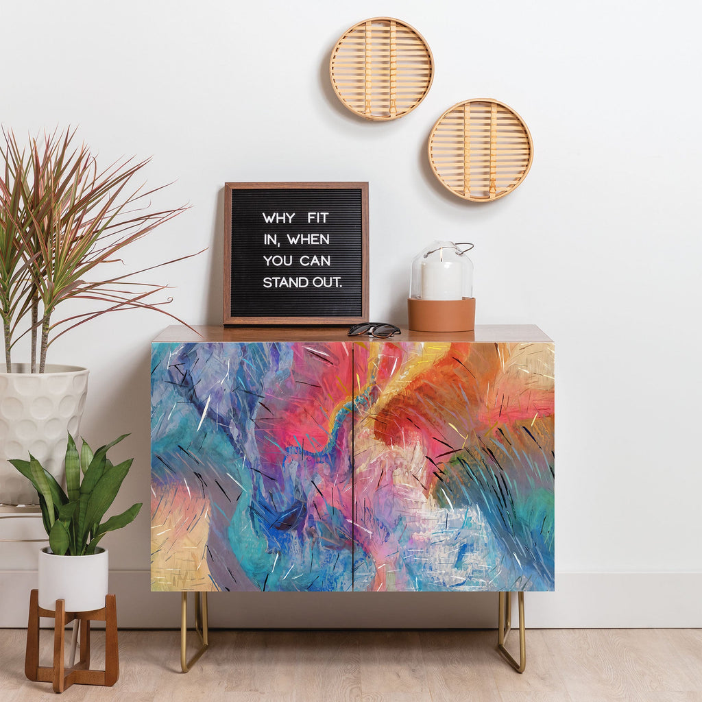 83 Oranges Soul Driven Abstraction Credenza