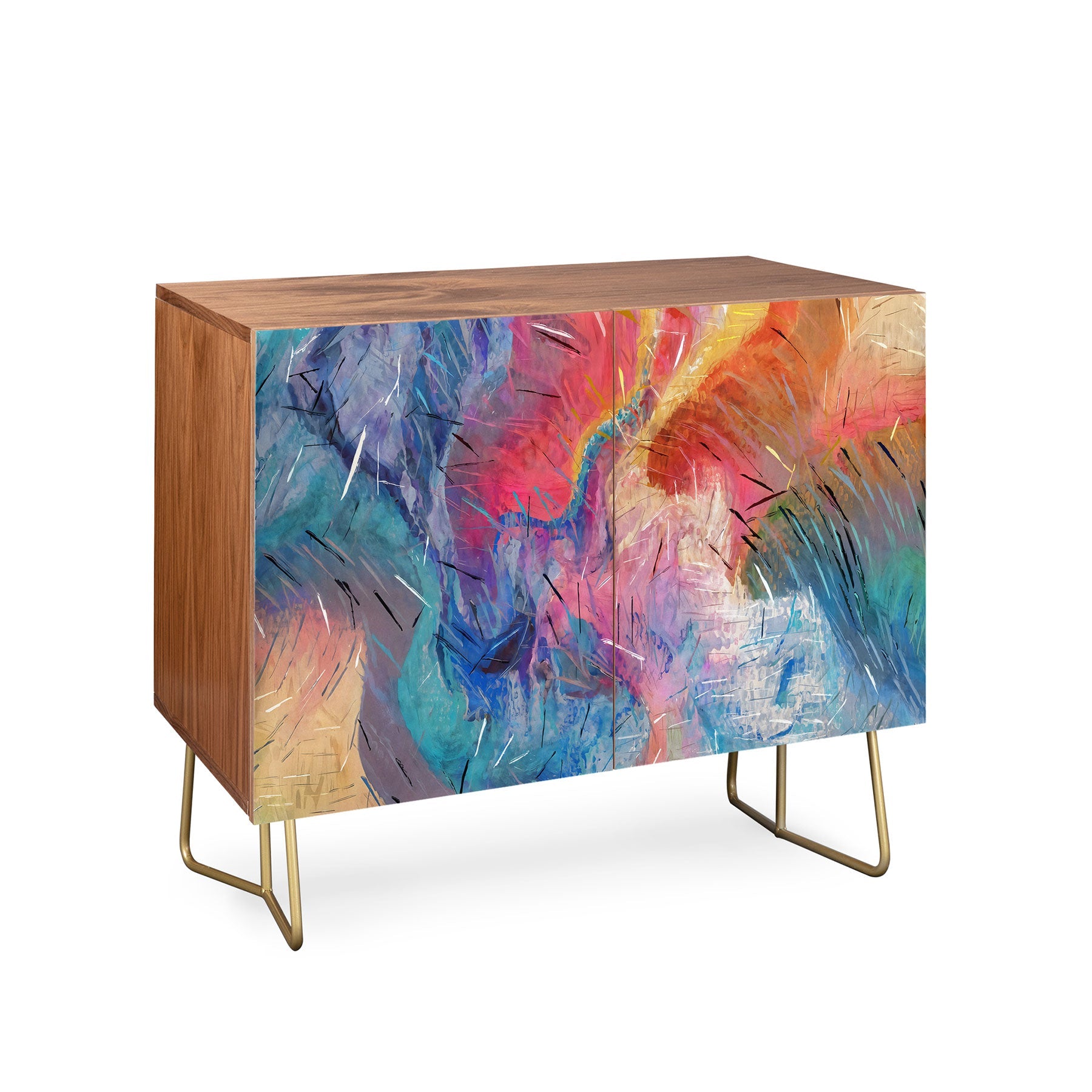 83 Oranges Soul Driven Abstraction Credenza