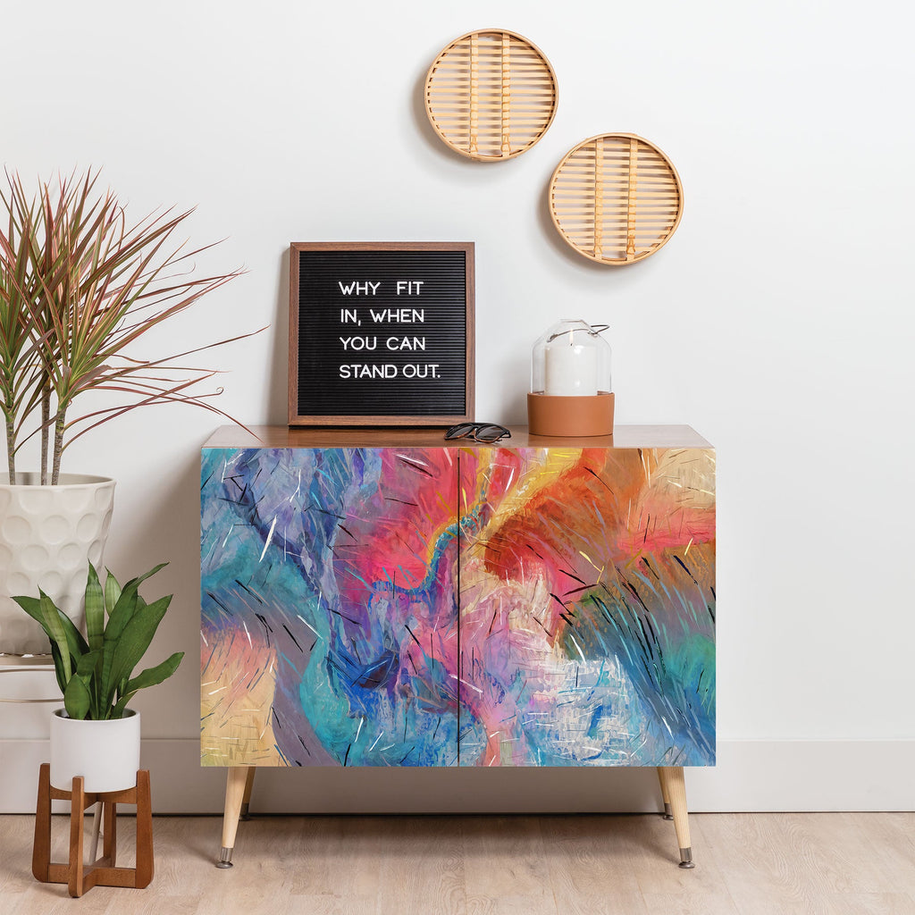83 Oranges Soul Driven Abstraction Credenza