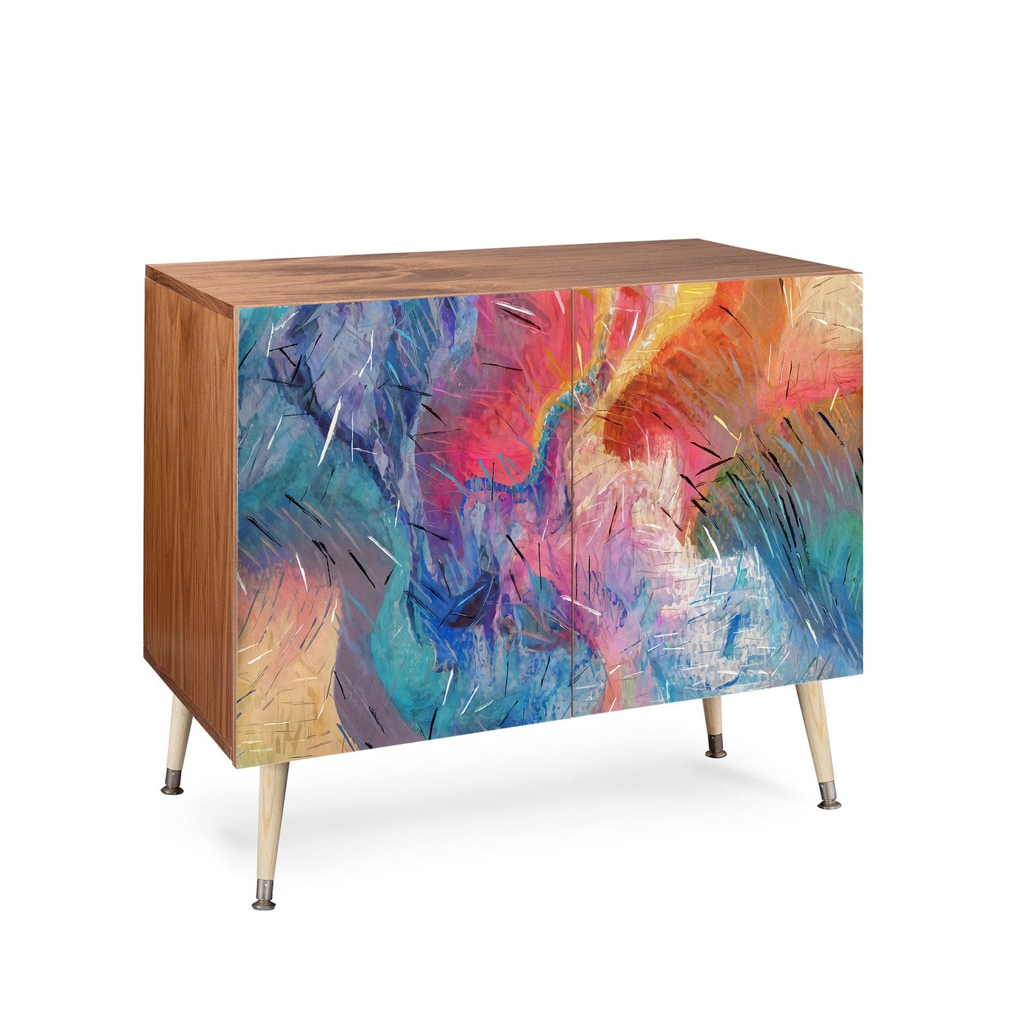 83 Oranges Soul Driven Abstraction Credenza