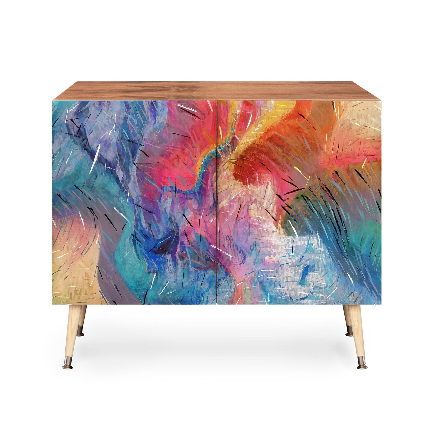83 Oranges Soul Driven Abstraction Credenza