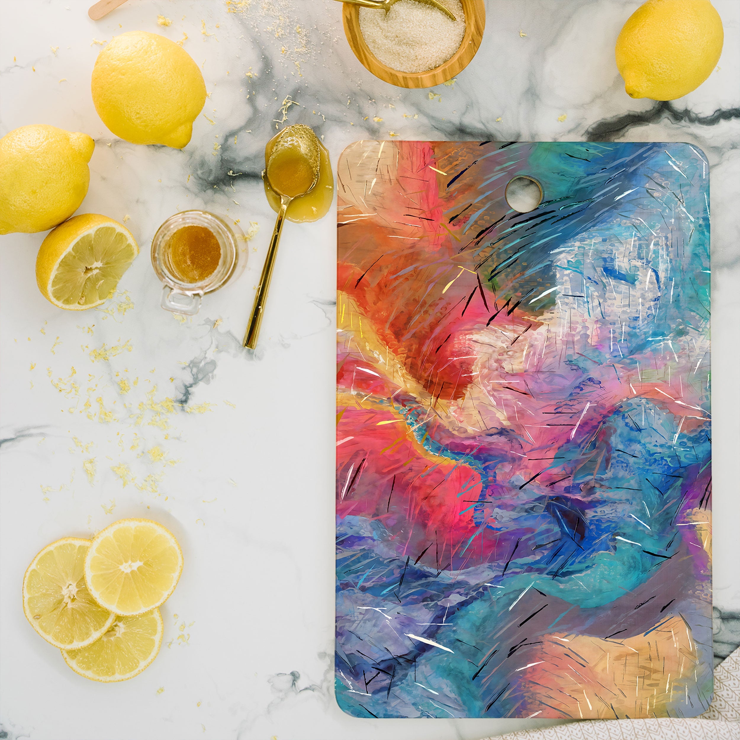 83 Oranges Soul Driven Abstraction Cutting Board Rectangle